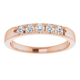 14K Rose 1/3 CTW Natural Diamond French-Set Anniversary Band
